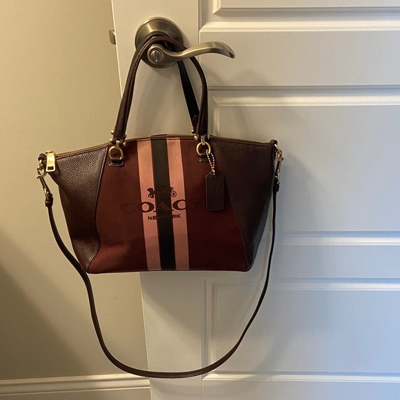 Coach Burgundy and Pink Two Way Bag - Picture 1 of 12